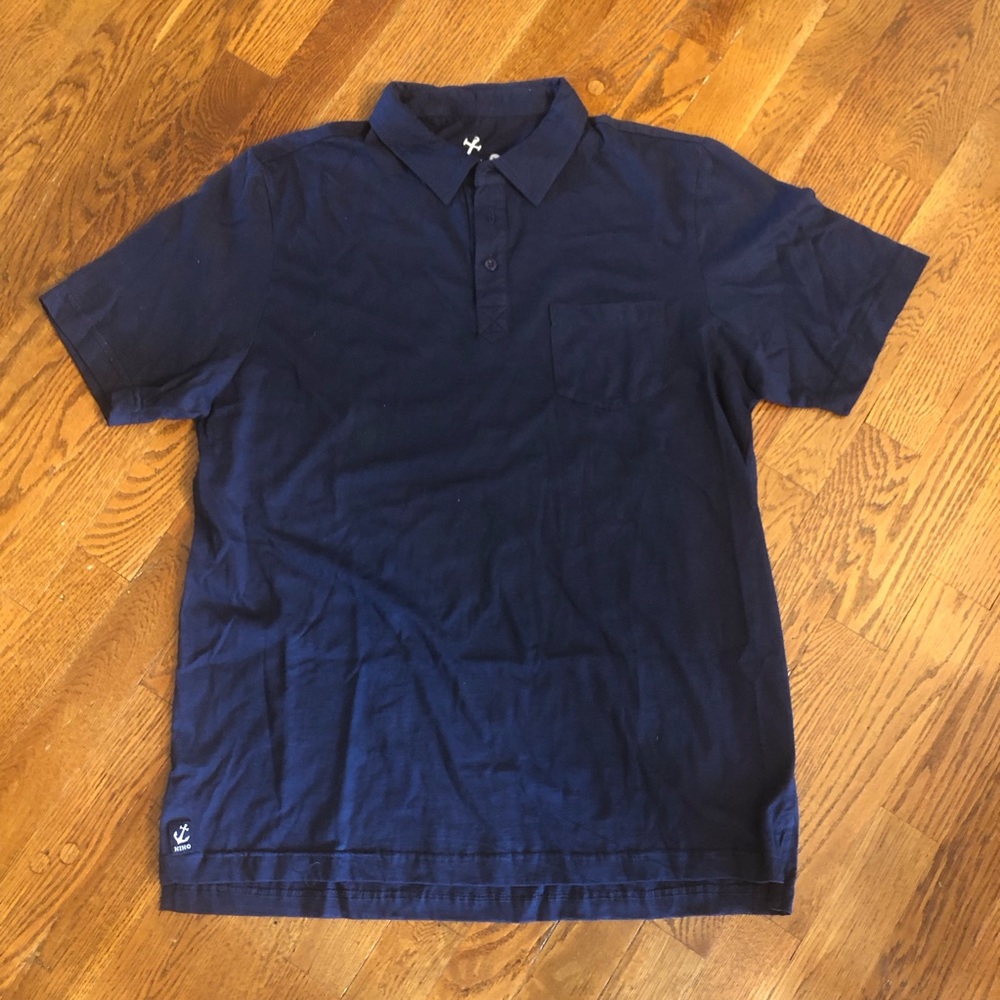 Hiho Men's Navy Polo Shirt with Pocket